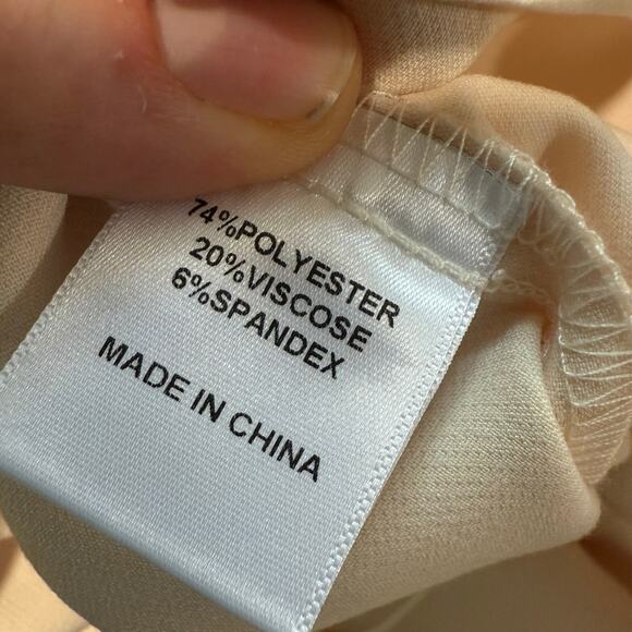 BOA Because of Alice Women's Wide Leg Suit Trouser Pants NEW Large Cream - Picture 11 of 11